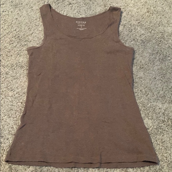 Sonoma Tops - Sonoma Chocolate Brown Tank Top Size Medium